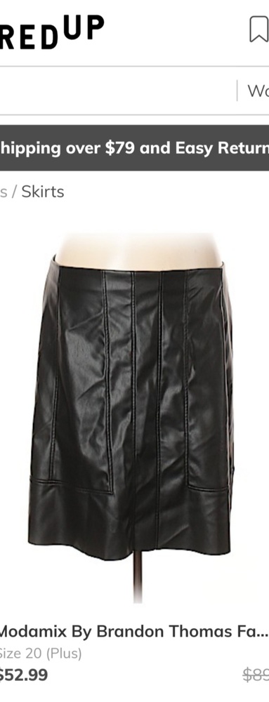 Modamix faux leather skirt